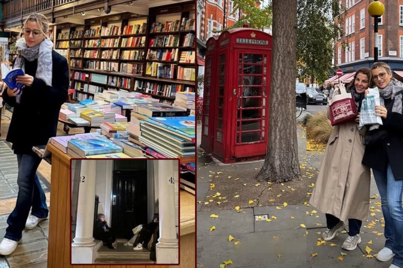 Londra seyahatine çıkan Pınar Sabancı kitapçı gezintisinde